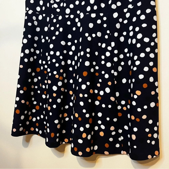VINCE CAMUTO Polka Dot Vintage 50s Look Preppy Aline Skirt Minidress - Picture 6 of 13